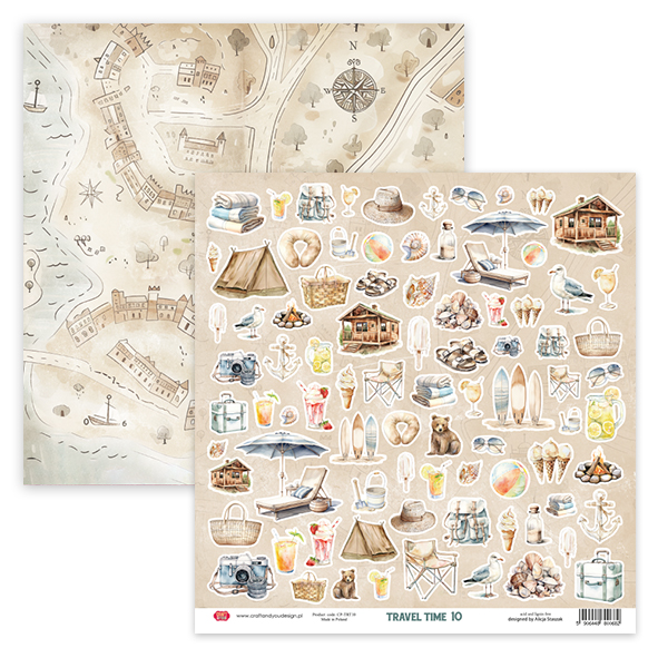 CSET-TRT30-4 CREATIVE set 30,5x30,5cm Travel Time - 4 sheets