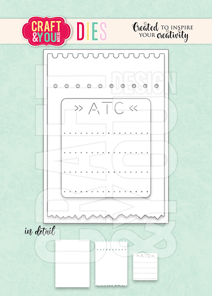 CW297 Cutting Die - ATC Ticket - Craft&You Design