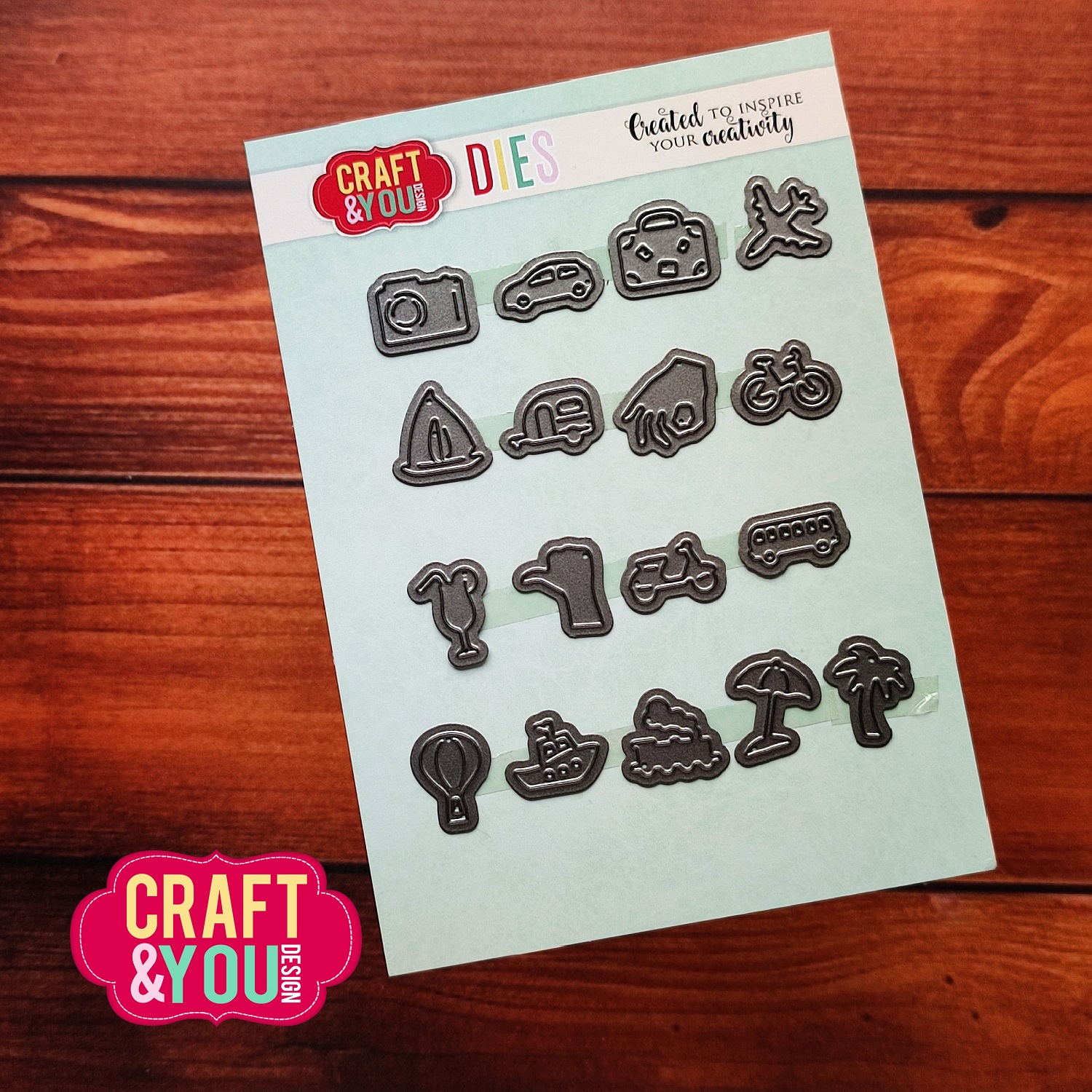 CW299 Cutting Die - Piktograms travel - Craft&You Design