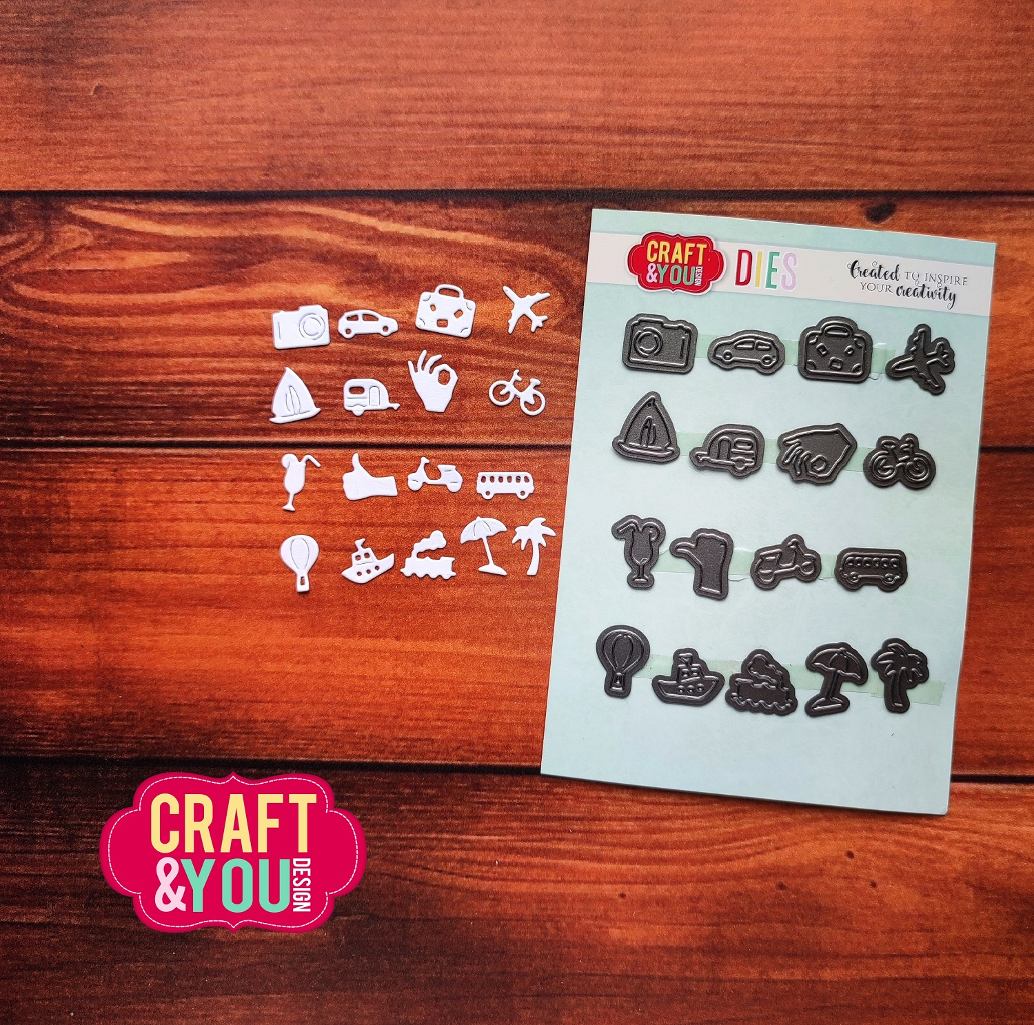 CW299 Cutting Die - Piktograms travel - Craft&You Design