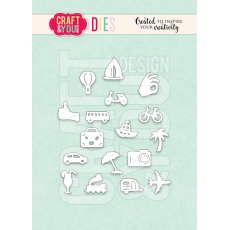 CW299  Cutting Die -  Piktograms travel - Craft&You Design