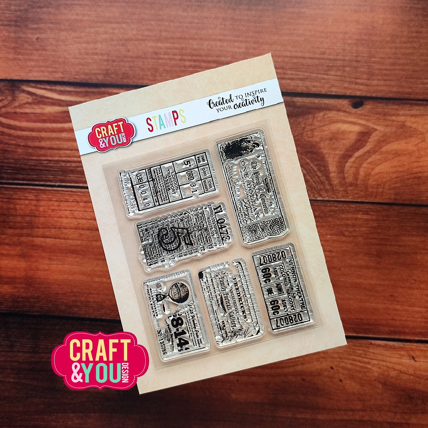 CS040 Clear Stamps Tickets 1 - Craft & You Design