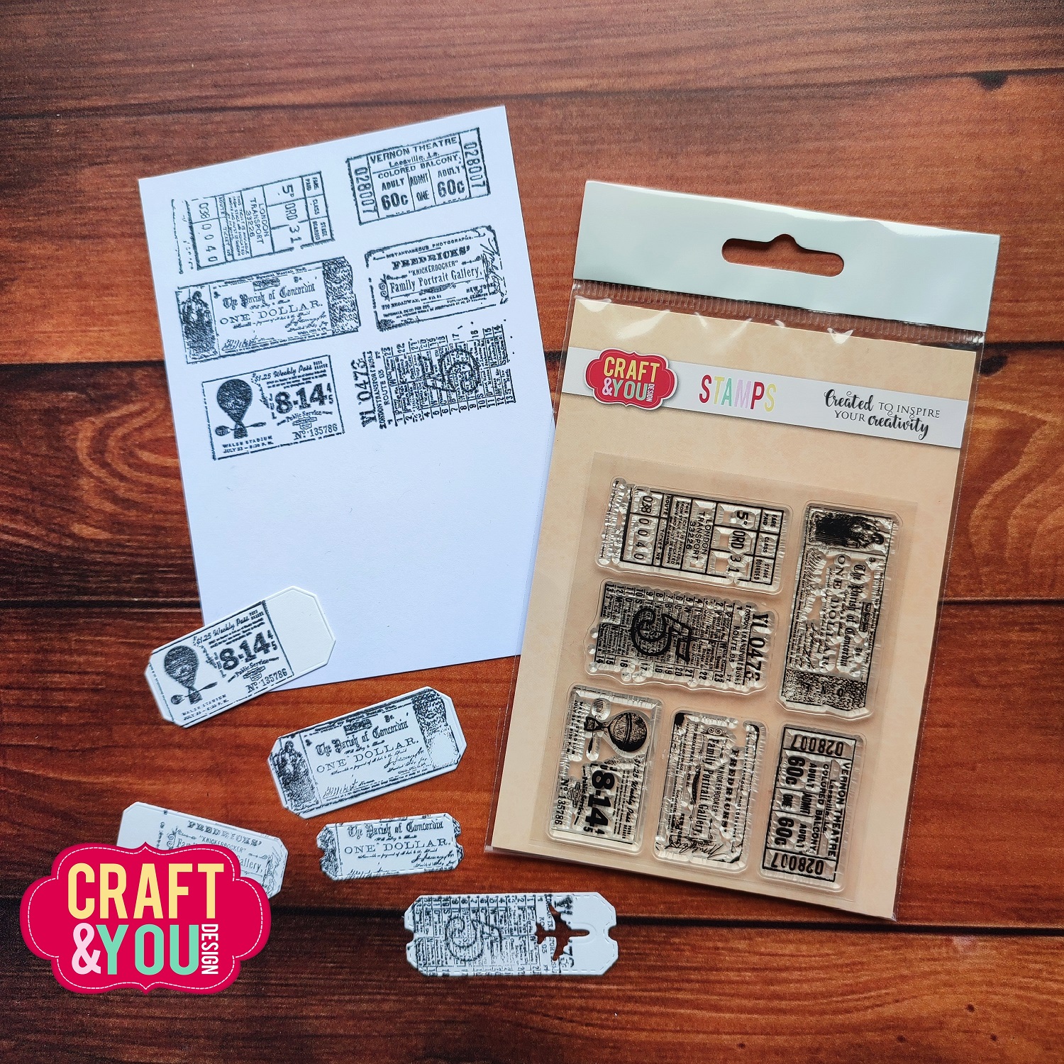 CS040 Clear Stamps Tickets 1 - Craft & You Design