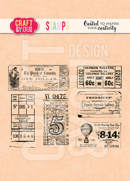 CS040 Clear Stamps Tickets 1 - Craft & You Design