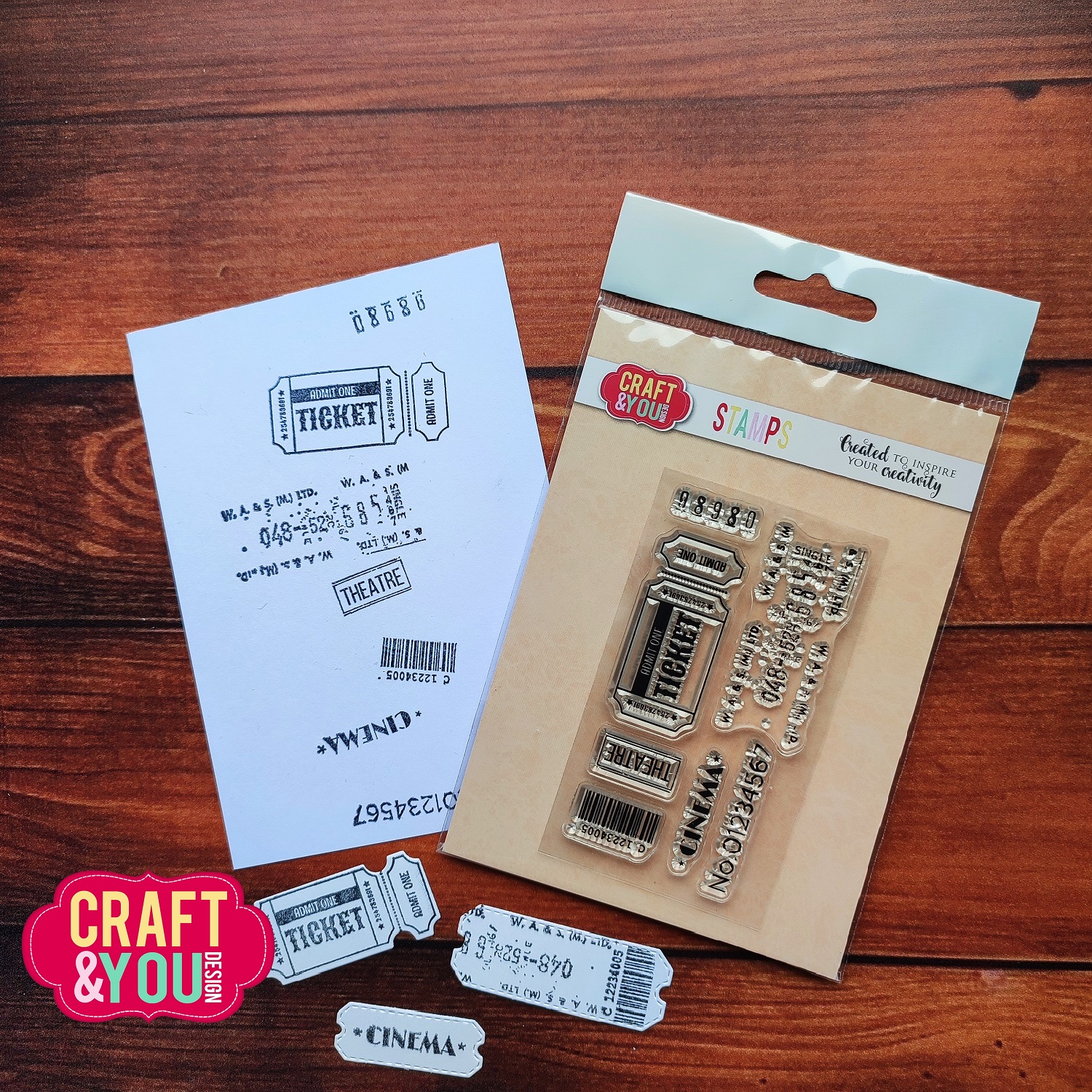 CS041 Clear Stamps Tickets 2 - Craft & You Design