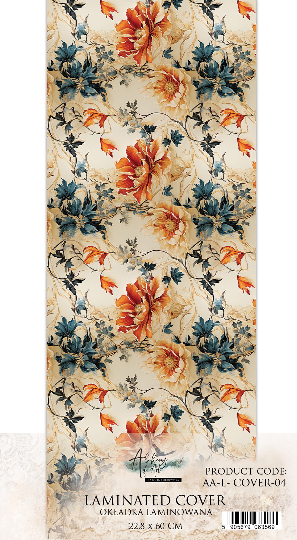 AA-L-COVER-04 OKŁADKA - 22x60 cm Okładka laminowana do scrapbookingu IN AUTUMN COLOURS