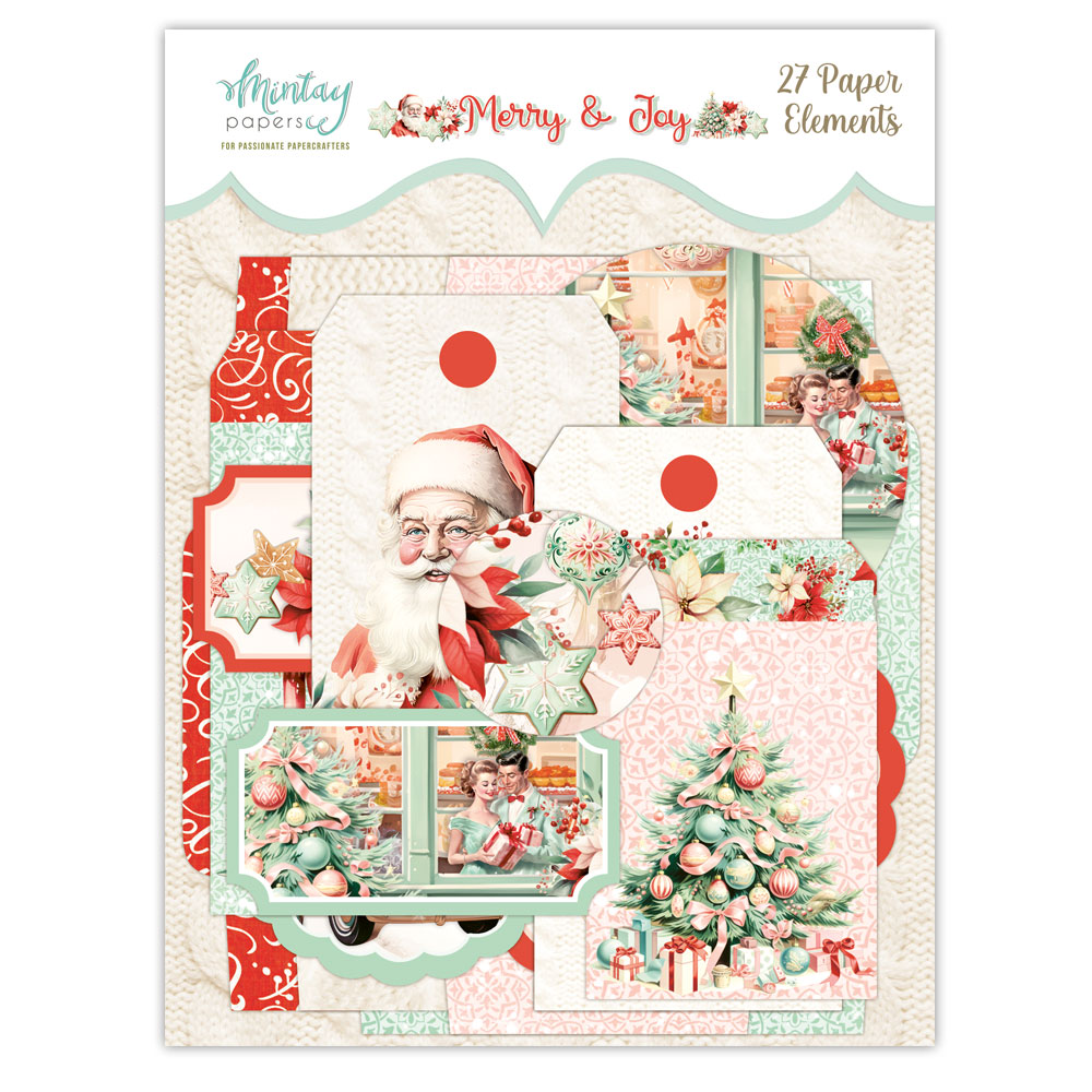 MT-MAJ-LSCE Merry & Joy - Paper Envelopes and Tags - MINTAY MINTAY - die cuts