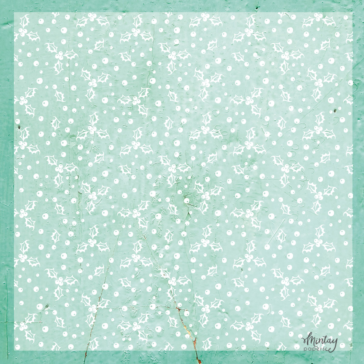 MT-VEL-10 - 30,5 x 30,5 cm - Holly Leaves