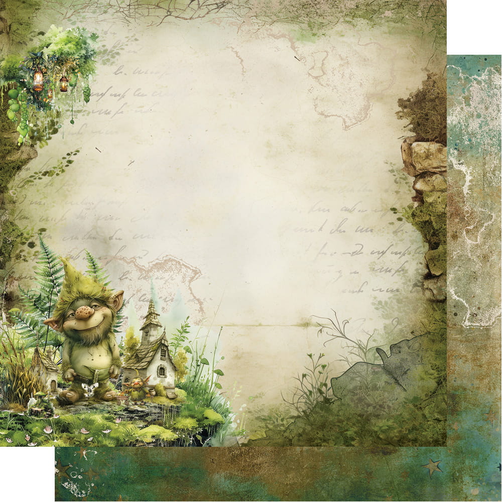 AA-TOMAF-07 Alchemy of Art - 12x12'' - A SET OF PAPERS - Tales of moss and fern