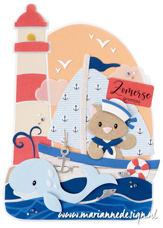 PS8165 Mask Marianne Design - Mask Stencil-Lighthouse by Marleen