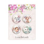 LEM-SWEETHA-05 Sweetheart- Zestaw samoprzylepnych ozdób / buttonów - Lemoncraft