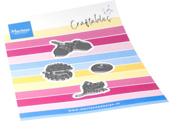 CR1665 Metal Die Marianne Design - CrafTables - Tiny's acorn & chestnut