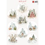 VK9614 one side paper A4 Marianne Design -Winter Forest