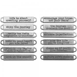TH93000 Idea Ology Metal Word Bands Life