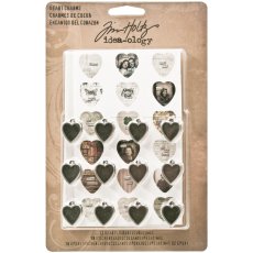 TH93132 Tim Holtz® Idea-ology Findings - Heart Charms
