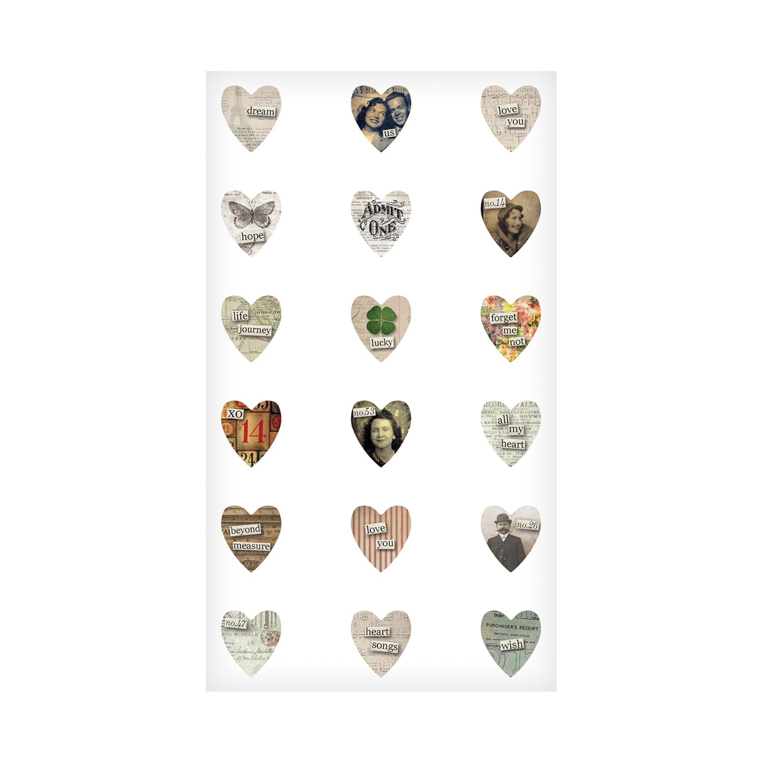 TH93132 Tim Holtz® Idea-ology Findings - Heart Charms