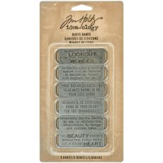 TH93290 Tim Holtz Idea-Ology Metal Quote 6 Bands 