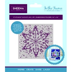 SD-ITF-SS-EF5.5-SS Sheena Douglass In The Frame Snowflake Stories Embossing Folder - Statement Snowflake 