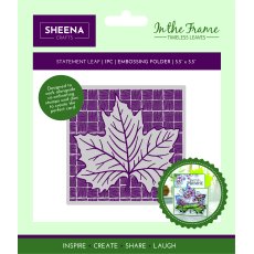 SD-ITF-TL-EF5.5-SL Sheena Douglass In The Frame Timeless Leaves Embossing Folder - Statement Leaf 