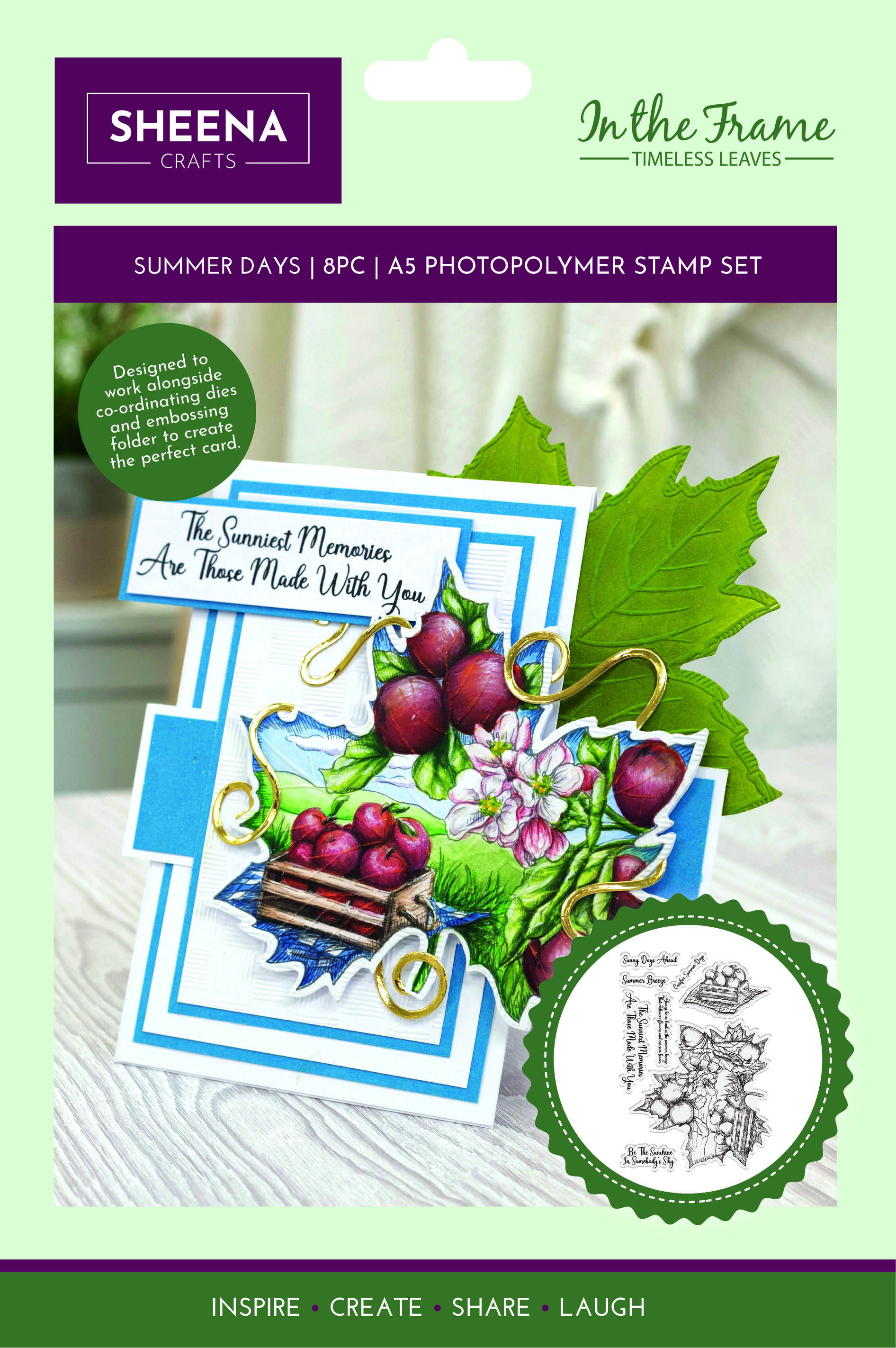 SD-ITF-TL-STP-SD Sheena Douglass In The Frame Timeless Leaves Photopolymer Stamp - Summer Days