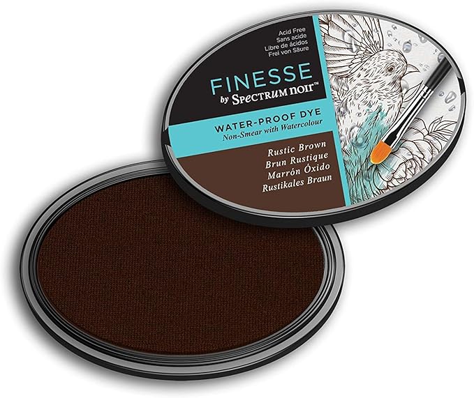 SN-IP-FWP-RBRO Finesse by Spectrum Noir Water Proof Dye Inkpad - Rustic Brown