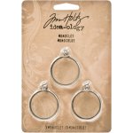TH93129 Tim Holtz Idea-ology Monocle, 3-Per Pack, Antique Nickel Finish