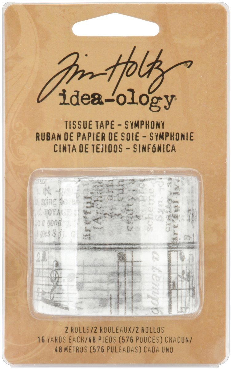 TH92829 Symphony Tissue Tape by Tim Holtz Idea-ology, 2 Rolls per Pack, 3-4 Inches x 16 Yards, Paper, Multicolored