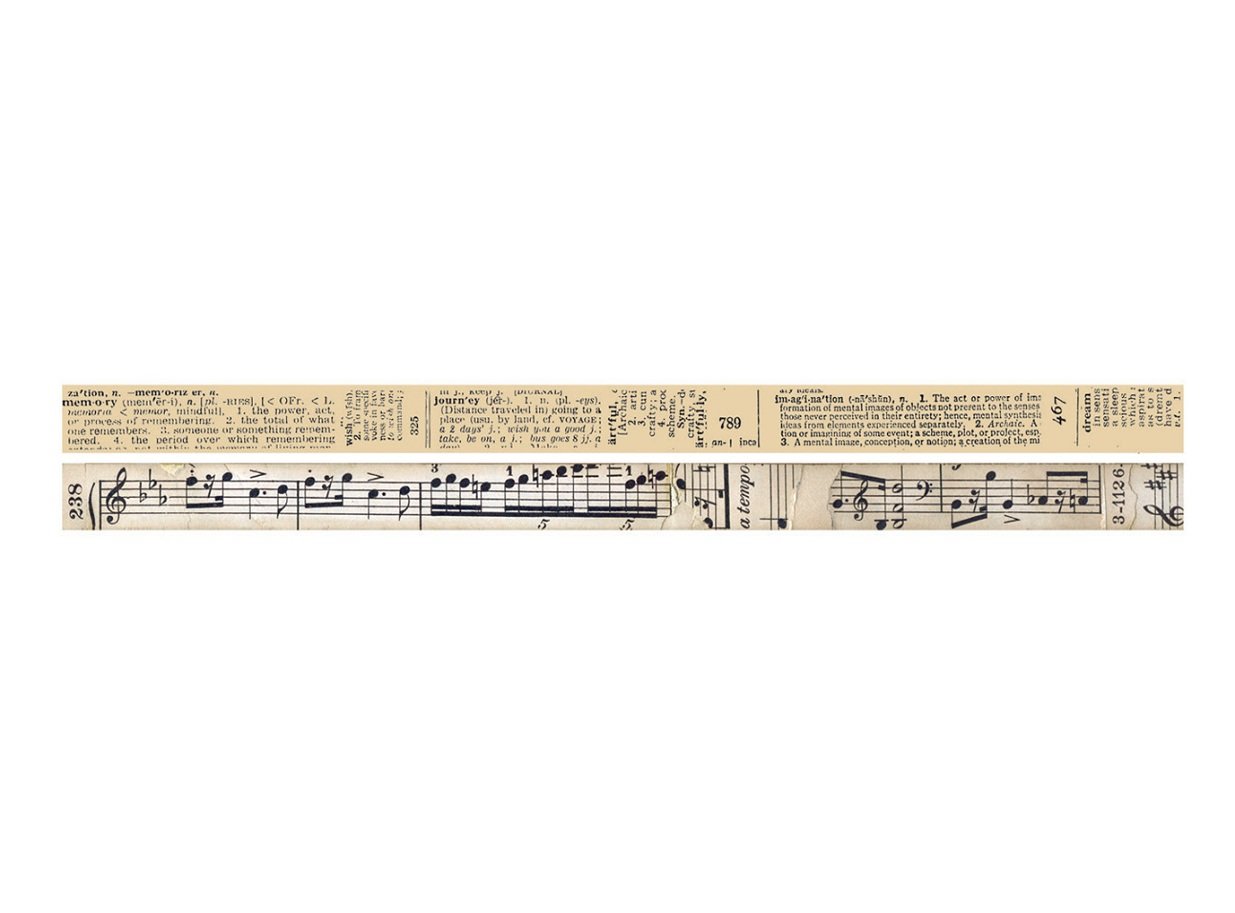 TH92829 Symphony Tissue Tape by Tim Holtz Idea-ology, 2 Rolls per Pack, 3-4 Inches x 16 Yards, Paper, Multicolored