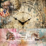 AA-ST-12 Alchemy of Art - 6x6'' - A SET OF PAPERS Steampunk Time