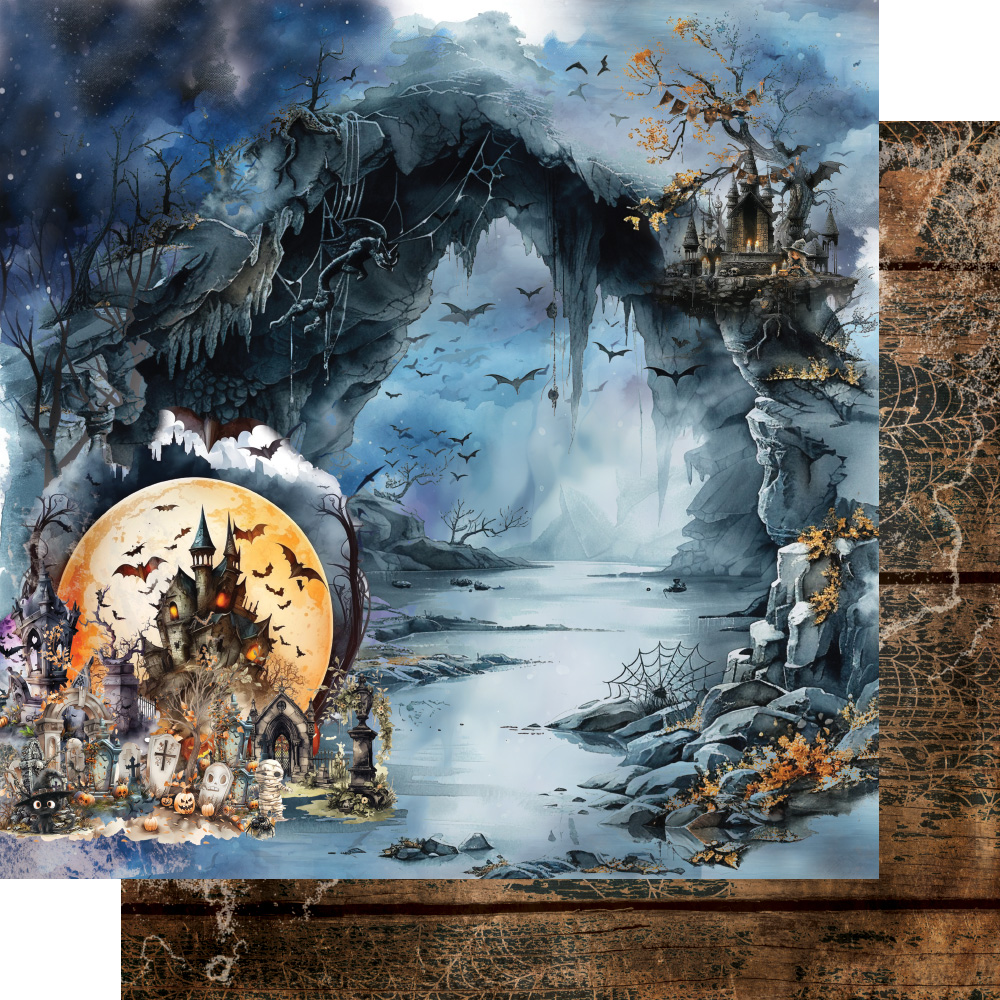 AA-TOT-HH-12 Alchemy of Art - 6x6'' - A SET OF PAPERS Happy Halloween