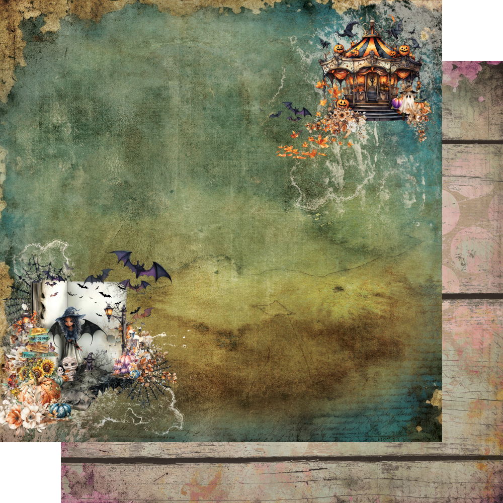 AA-TOT-HH-12 Alchemy of Art - 6x6'' - A SET OF PAPERS Happy Halloween