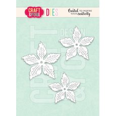 CW309  Cutting Die - Magda's Poinsettia Smaller Flowers - Craft & You Design