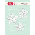 CW309  Cutting Die - Magda's Poinsettia Smaller Flowers - Craft & You Design