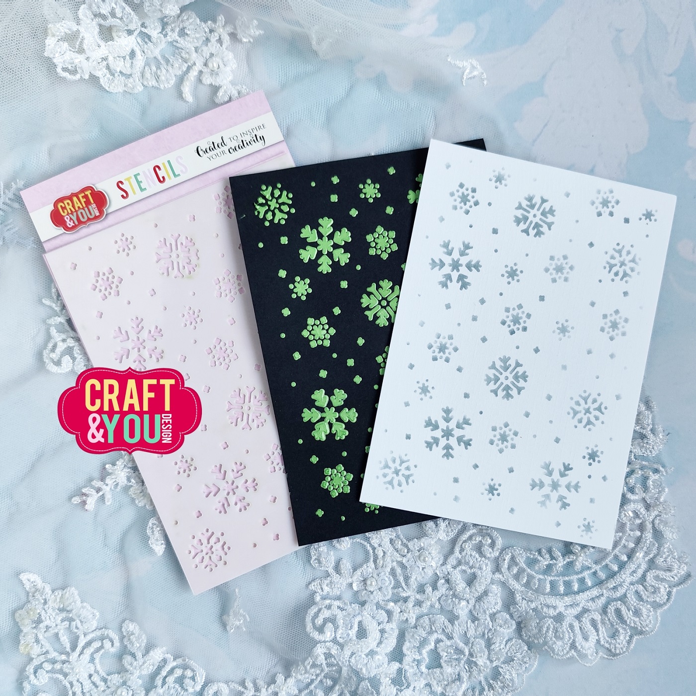 SC002 Stencil Snowflakes - Craft & You Design
