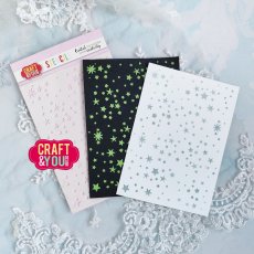 SC004 Stencil Stars / Gwiazdki  Craft & You Design