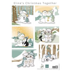 AK0095 one side paper - Marianne Design -  Eline's Christmas Together