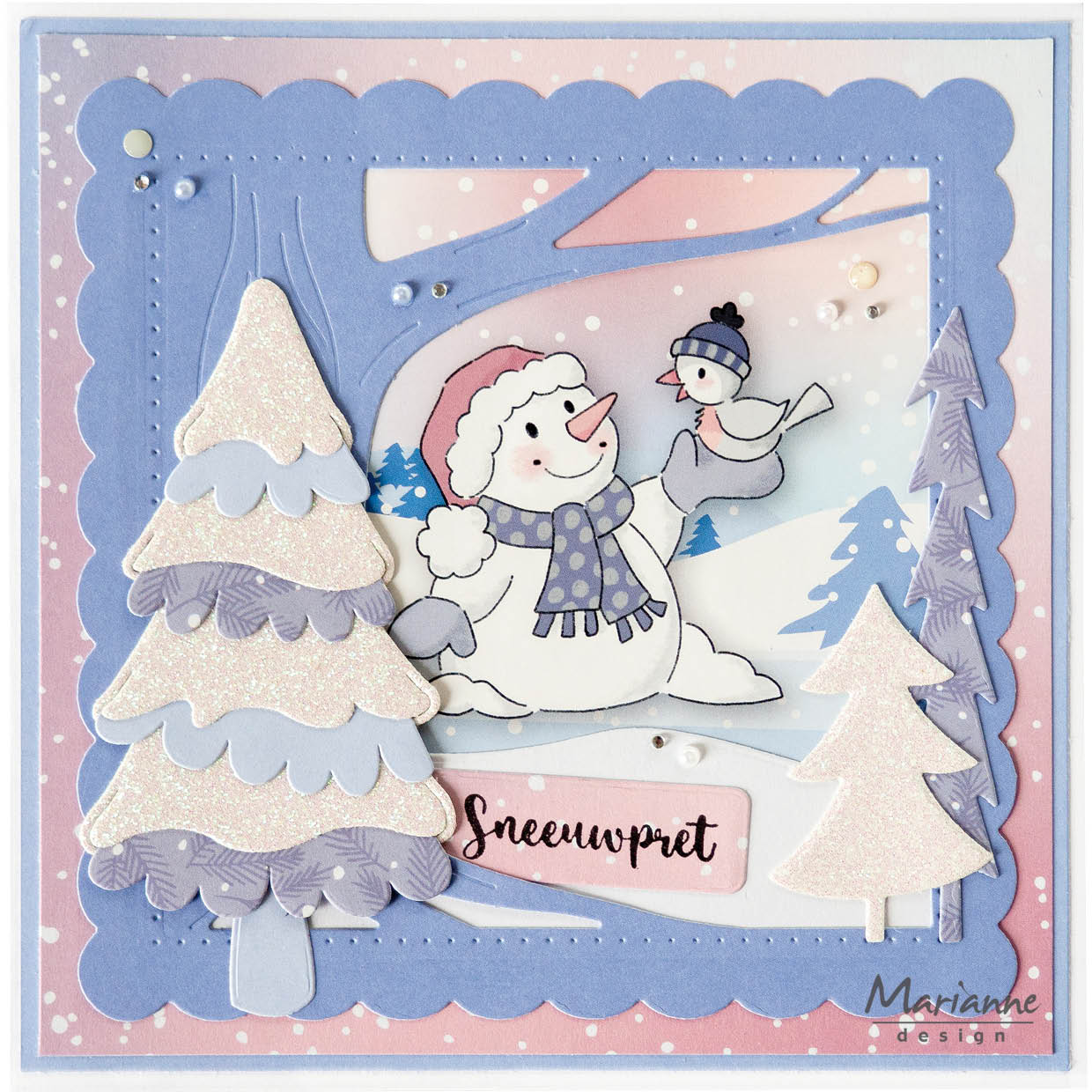 COL1554 Dies Marianne Design Collectables --Snowy tree by Marleen