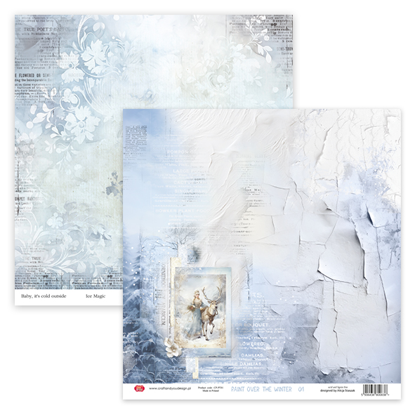 CPS-PT30-12 Paper set 12x12" Paint Over The Winter -12 sheets