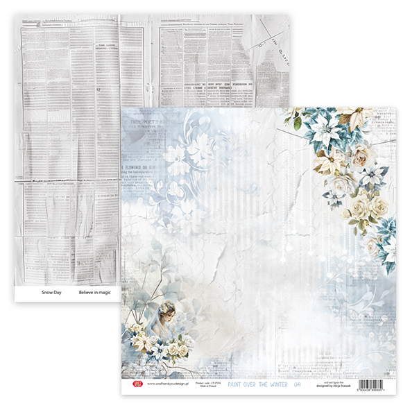 CPS-PT30-12 Paper set 12x12" Paint Over The Winter -12 sheets
