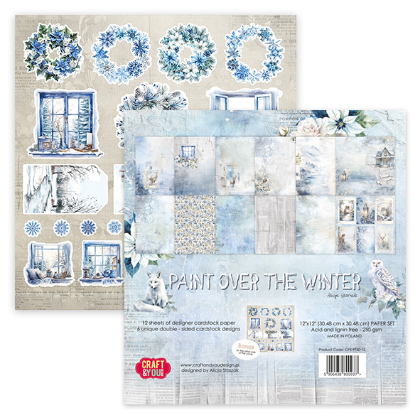CPS-PT30-12 Paper set 12x12" Paint Over The Winter -12 sheets
