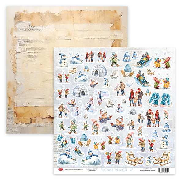 CSET-PT30-4 CREATIVE set 30,5x30,5cm Paint Over The Winter- 4 sheets
