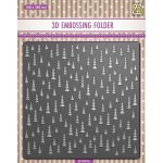 EF3D076 Nellie's Choice • 3D Embossing Folder -Background Christmas Trees