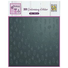 EF3D098 Nellie's Choice • 3D Embossing Folder -Background Small Leaves