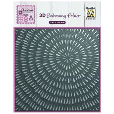 EF3D100 Nellie's Choice • 3D Embossing Folder-Background Striped Tree Rings 