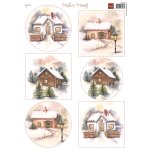 MB0220 one side paper - Marianne Design - Mattie's Mooiste - Winter Cottages