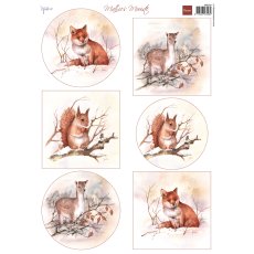 MB0221 one side paper - Marianne Design - Mattie's Mooiste -  Forest Animals