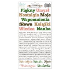 MT-ACA-13PL ACADEMIA- Paper stickers - elements PL - MINTAY
