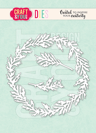 CW311 Cutting Die -Cedar Wreath - Craft&You Design