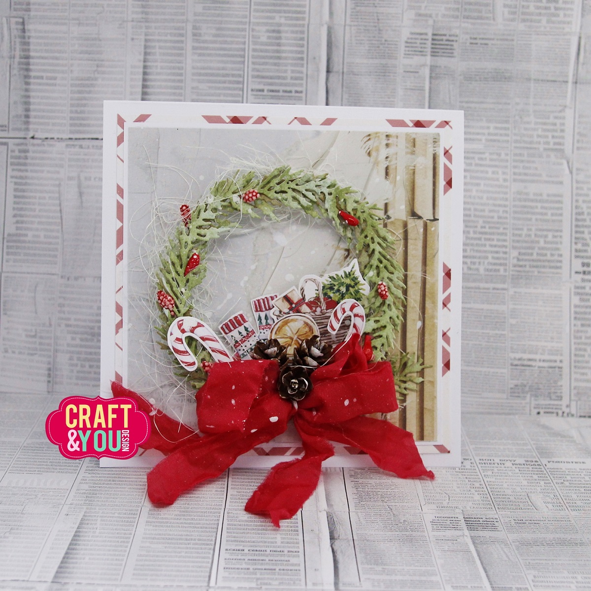 CW311 Cutting Die -Cedar Wreath - Craft&You Design