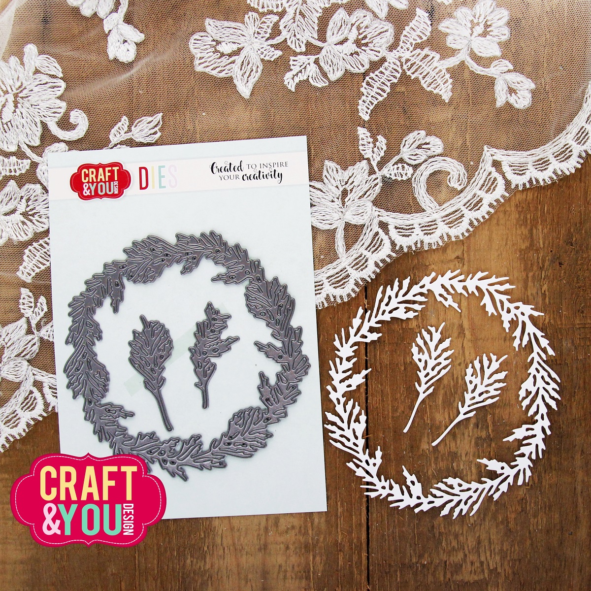 CW311 Cutting Die -Cedar Wreath - Craft&You Design
